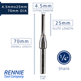 1/4" Shank TCT Tipped Straight Flute Router Bits Fits Makita Festool Dewalt Trend Routers
