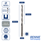 Solid Carbide 2 Flute Ballnose Up Cut Router Bits