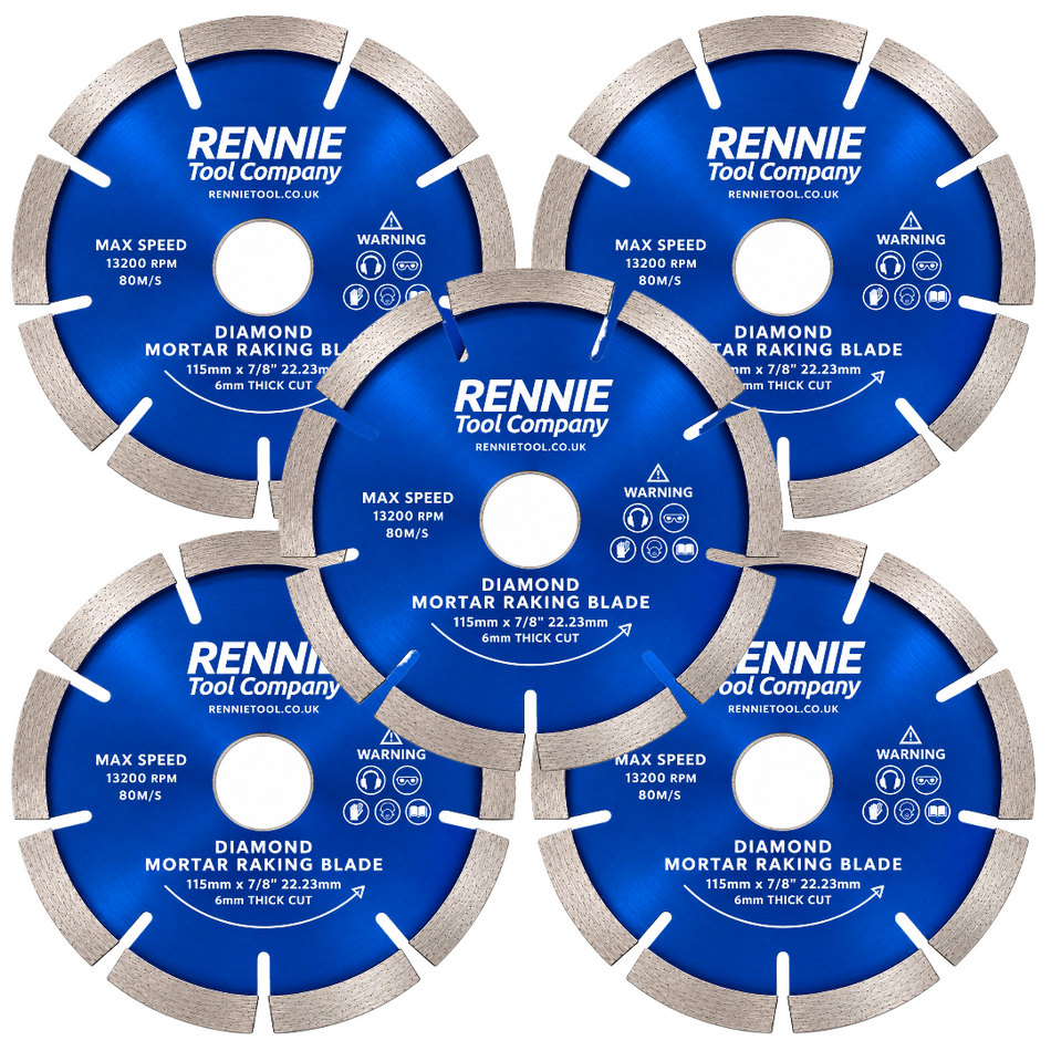 5 x 115mm Diamond Mortar Raking Blade / Pointing Raker Disc
