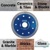 115mm (4 1/2") Diamond Cutting Discs / Blades Ultra Thin For Masonry Tiles ETC