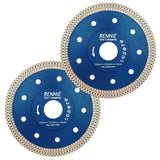 2 Pack 115mm Ultra 1.4mm Thin Diamond Cutting Discs For Masonry Tiles