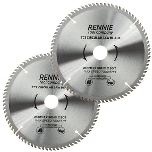 2 Pack 210mm x 80T TCT Circular Wood Saw Blades. Fits Festool Bosch