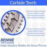 3 Pack - 165mm x 24T 36T & 60T TCT Cordless Circular Wood Saw Blades With A Thin Kerf. Fits Bosch Makita Ryobi Dewalt Circular Saws etc