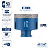 M14 Shank Diamond Tile Drill Bits / Holesaws For Use With Angle Grinders