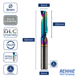 Solid Carbide Single Flute DLC Coated End Mill For Aluminium & ACM