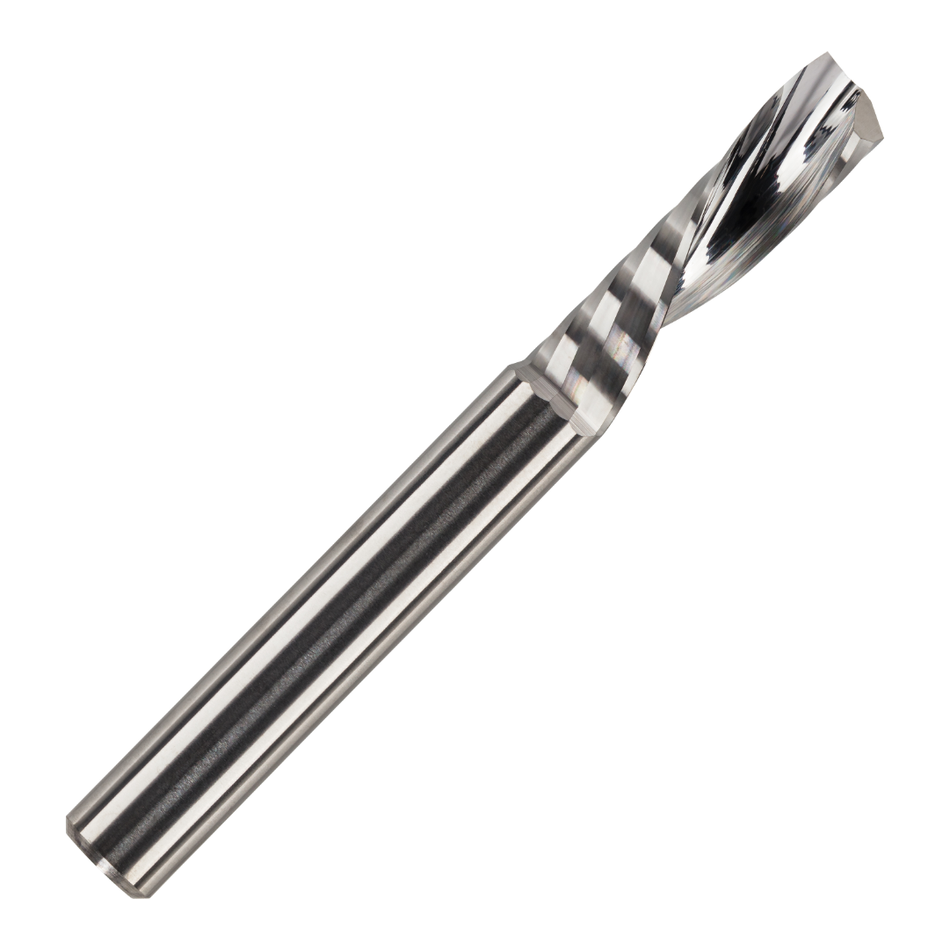 Solid Carbide Single 1 Flute Down Cut Spiral Router Bits