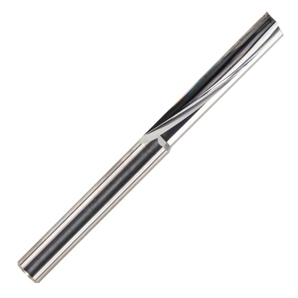 Solid Carbide Single O Flute Straight Router Bits For Plastics, PVC & Acrylic