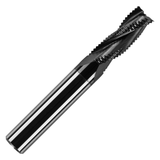 Solid Carbide Chipbreaker 3 Flute Hogging / Roughing Coated Router Bits For Wood