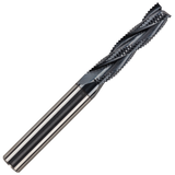 Solid Carbide Chipbreaker 3 Flute Hogging / Roughing Coated Router Bits For Wood