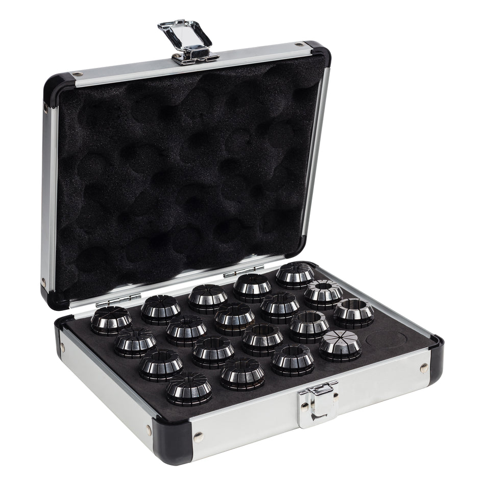 ER25 Collet Set - Metric And Imperial Sizes Included 19 Piece Set