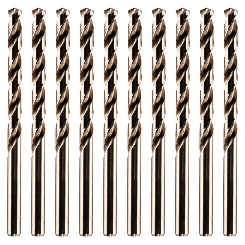 Box Of 10 x DIN340 HSS Cobalt Long Series Jobber Drill Bit