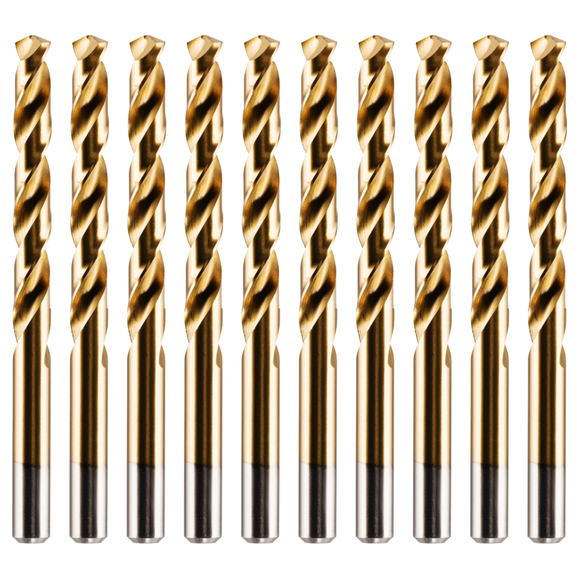 Box Of 10 x HSS M2 Titanium Coated Jobber Drill Bits