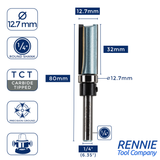 Guided Profile TCT Tipped Router Bits Fits Makita Festool Dewalt Trend Routers