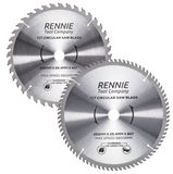 2-Pack 255mm x 40T & 80T x 25.4mm Bore TCT Circular Wood Saw Blades 255mm, Fits Evolution Saws