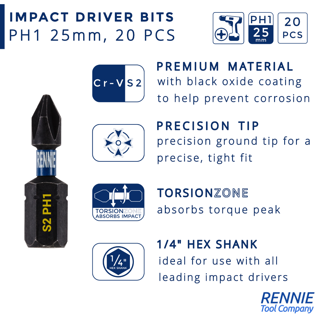 Draper Cross Slot Impact Screwdriver Bit, No.3 30938 | DIY At B&Q