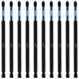 10 Pack PH2 x 150mm Extra Long Magnetic Impact Screwdriver Bits Set Phillips #2