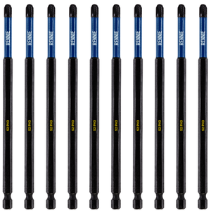 10 Pack PH3 x 150mm Extra Long Magnetic Impact Screwdriver Bits Set Phillips #3