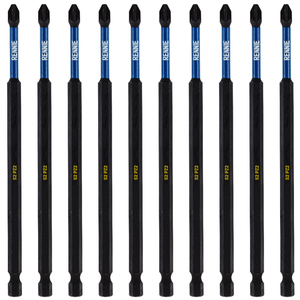 10 Pack PZ2 x 150mm Magnetic Impact Screwdriver Bits Set Pozidriv (Pozi 2)