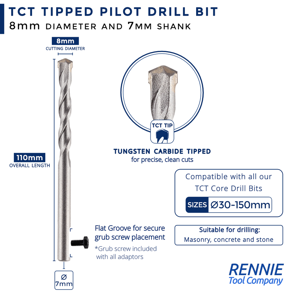 M22 SDS Max TCT Core Drill Adapters & Extension Bars – Rennie Tool Company