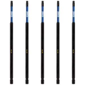 5 Pack - T15 Torx 150mm Long Magnetic Impact Screwdriver Bits Set TX15