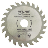 85mm x 24T TCT Circular Wood Saw Blades Fits Bosch, Festool, Makita, Worx, Balck & Decker etc