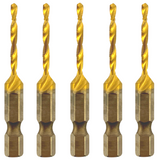 M3.5 x 0.6 Combination Tap And Drill Bits HSS Titanium Coated. 1/4" Hex Shank