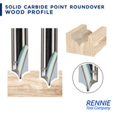 Solid Carbide Point Roundover Router Bits / Ovolo Cutters