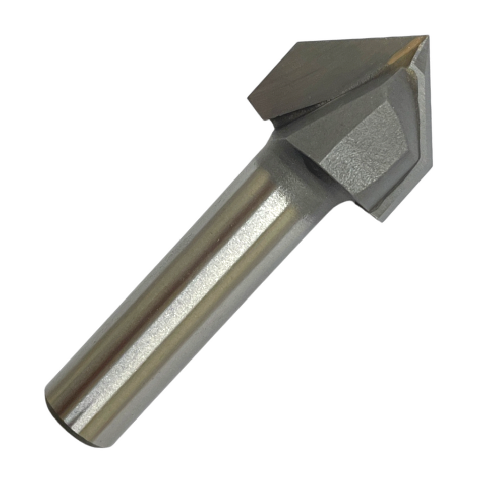 1" (25.4mm) x 90° x 1/2 Shank V-Groove Carbide Tipped Router Bit (Onsrud Spec 37-63)
