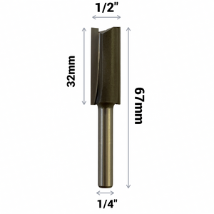 1/2" Cutting Diameter x 1/4" Shank TCT Tungsten Carbide Tipped Router Cutters For Kitchen Worktops