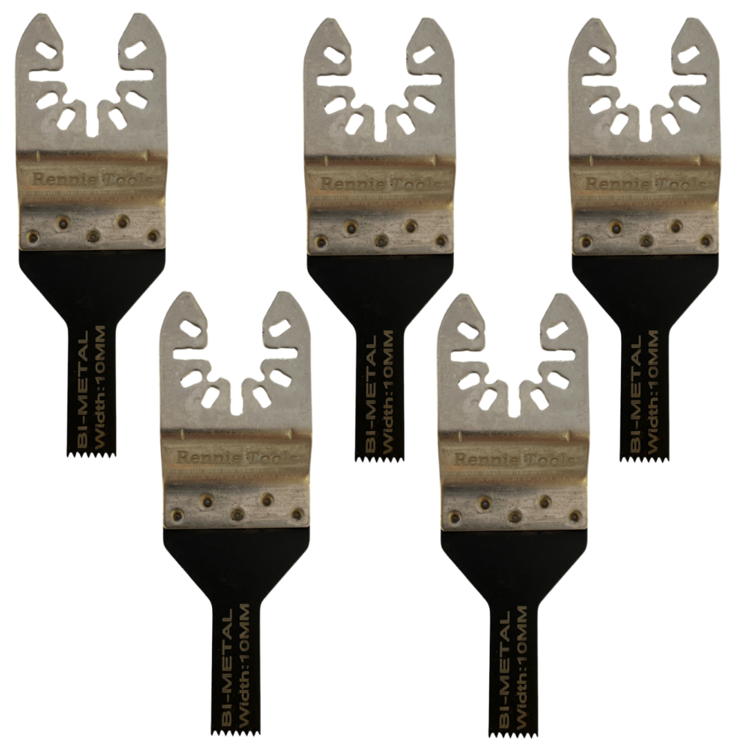 10mm Bi-Metal Oscillating Multi Tool Blades For Wood, Laminate, Nails & Drywall Fits Dewalt Makita Bosch Etc