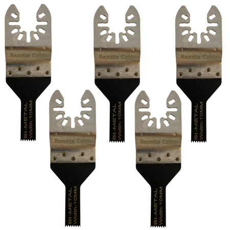 10mm Bi-Metal Oscillating Multi Tool Blades For Wood, Laminate, Nails & Drywall Fits Dewalt Makita Bosch Etc
