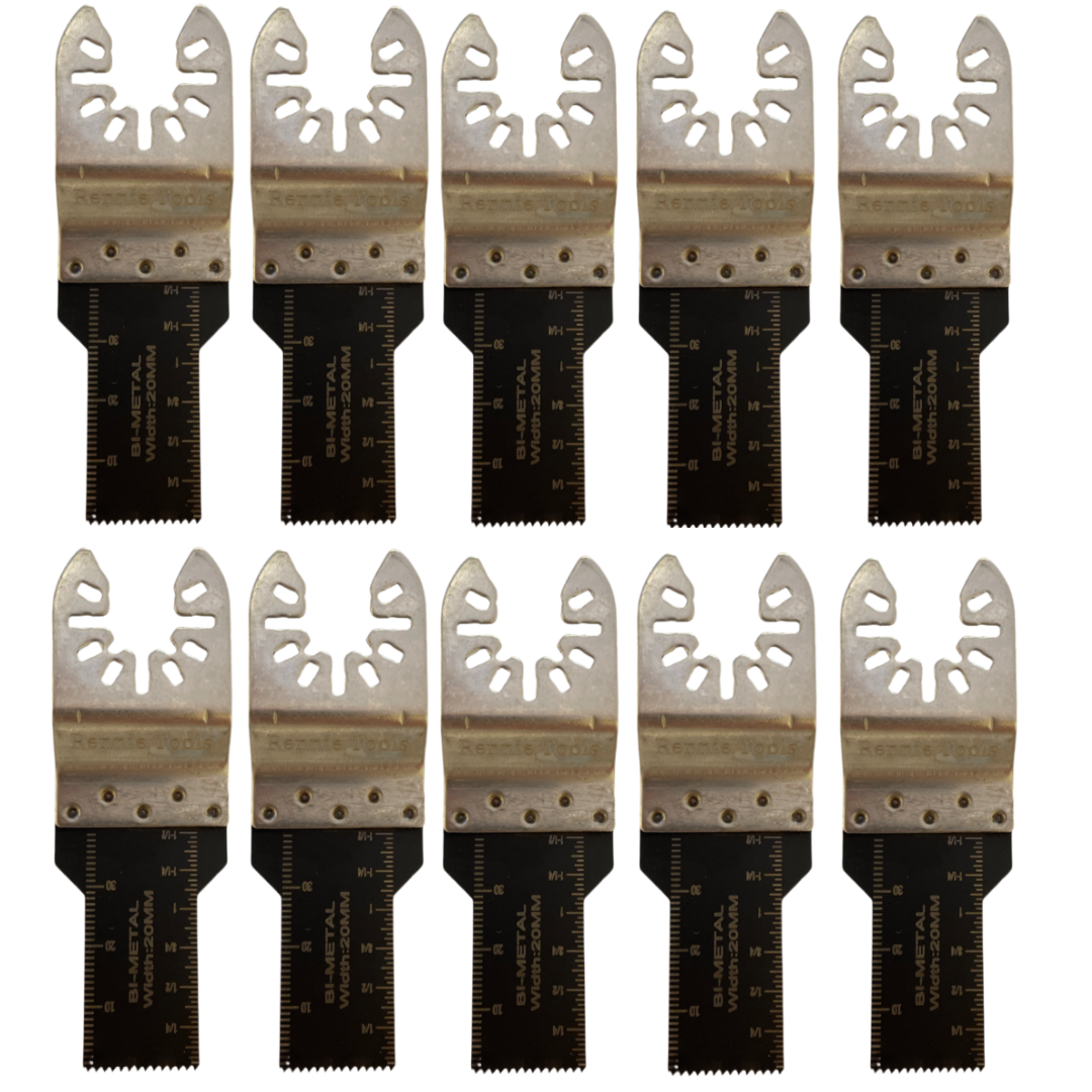 20mm Bi-Metal Oscillating Multi Tool Blades For Wood, Laminate, Nails & Drywall Fits Dewalt Makita Bosch Etc