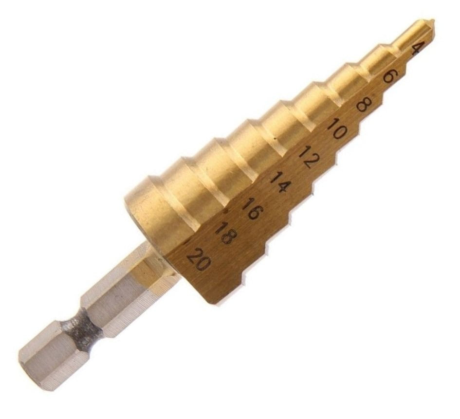 Titanium Coated Step Drills On Hex Shank Rennie Tool