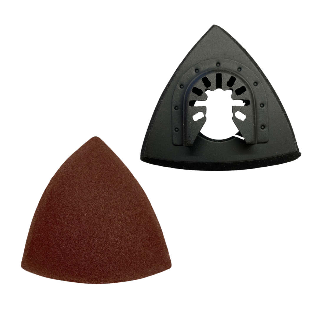 61 Piece Delta Sanding Set (Includes 10 Each 40, 60, 80, 100, 120 & 180 Grit) Oscillating Multi Tool Blade Fits Dewalt Makita Bosch Etc