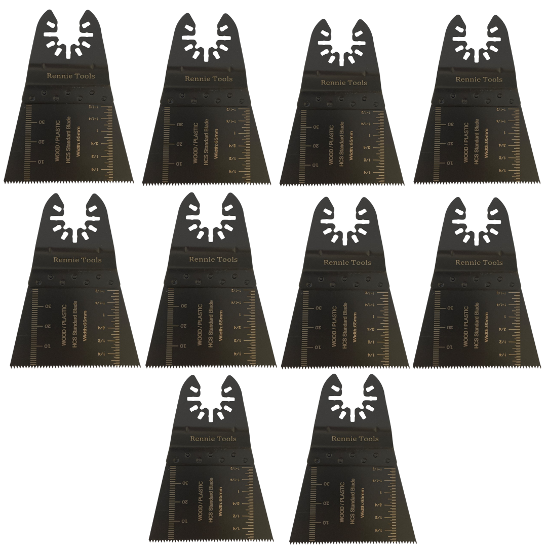 65mm Wide Tapered Oscillating Multi Tool Blades For Wood & Plastic Fits Dewalt Makita Bosch Etc