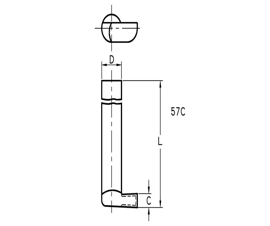 No.57C HSS Boring Zero Rake Butt Welded Tools