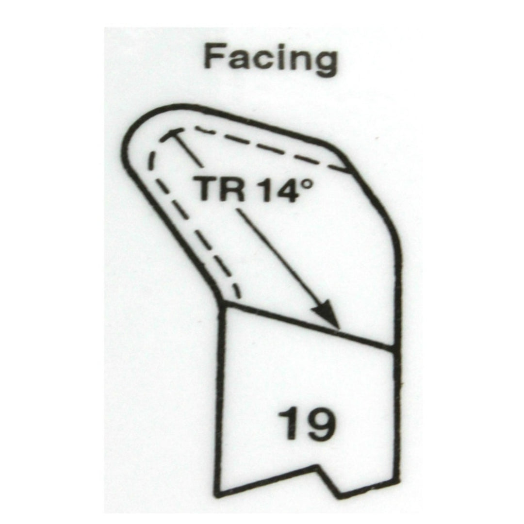 No.19 HSS Facing R/H Butt Welded Tools