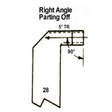 No.28 HSS Right Angle Parting Off L/H Butt Welded Tools