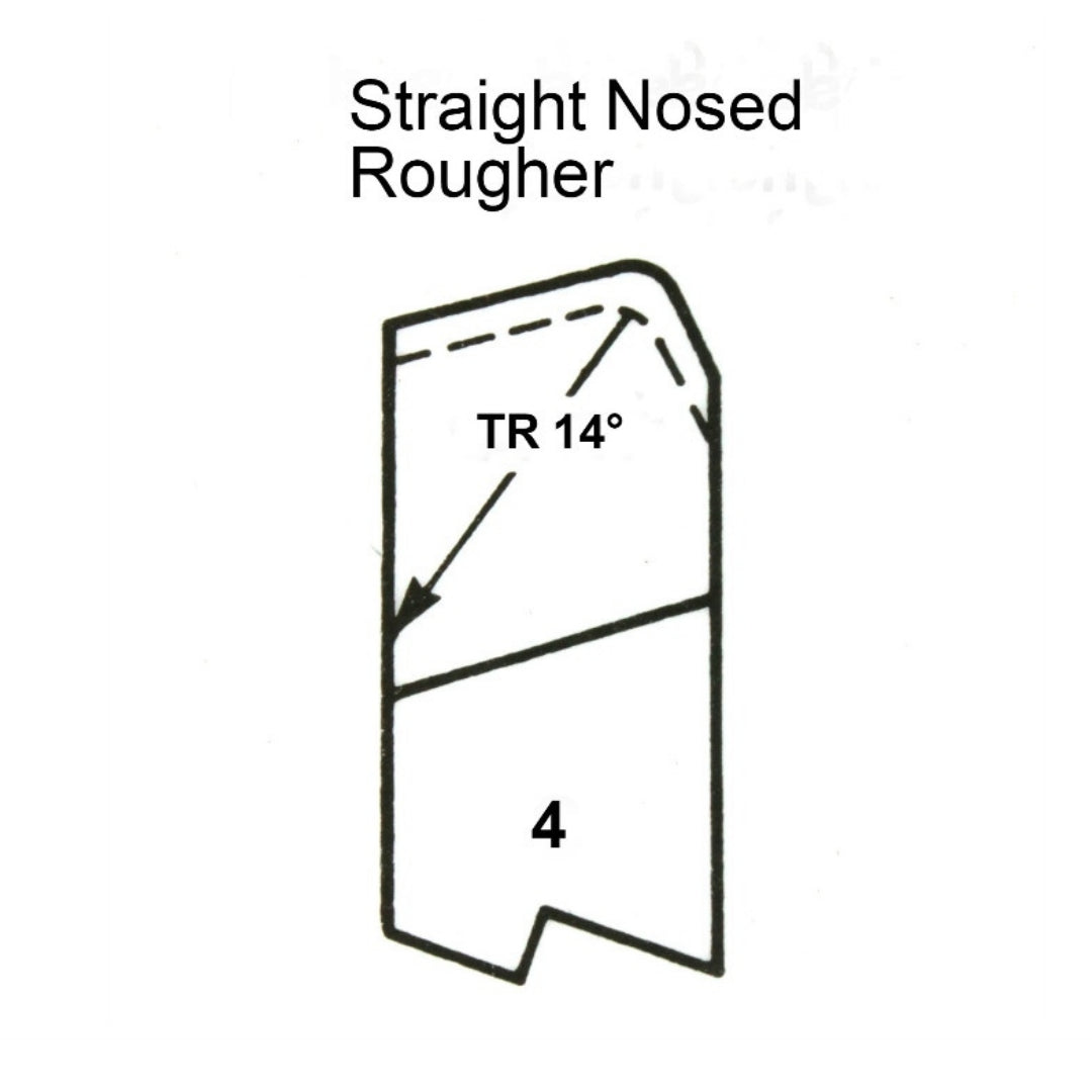 No.4 HSS Straight Nosed Roughing L/H Butt Welded Tools