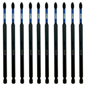 10 Pack PZ2 x 150mm Magnetic Impact Screwdriver Bits Set Pozidriv (Pozi 2)