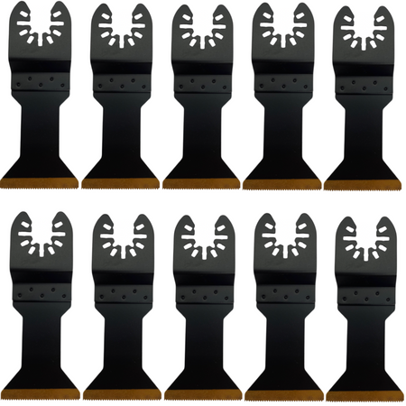 44mm Titanium Coated Bi-Metal Oscillating Multi Tool Blades For Wood, Laminate, Nails & Drywall Fits Dewalt Makita Bosch Etc