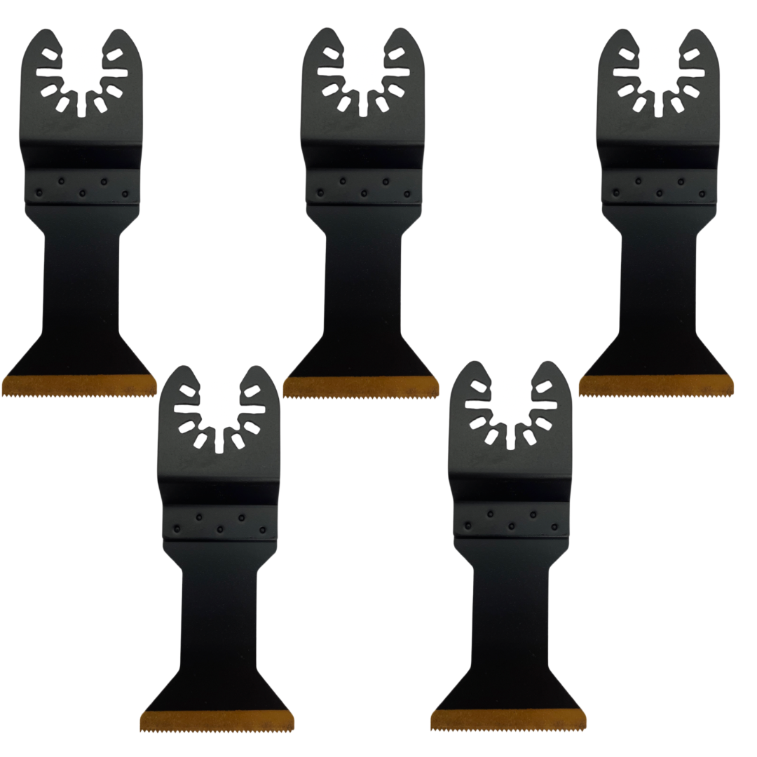 44mm Titanium Coated Bi-Metal Oscillating Multi Tool Blades For Wood, Laminate, Nails & Drywall Fits Dewalt Makita Bosch Etc