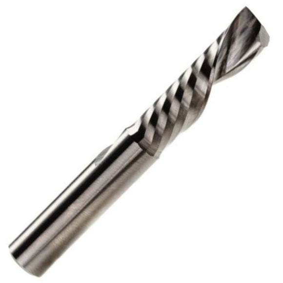 Solid Carbide Single 1 Flute Down Cut Spiral Router Bits