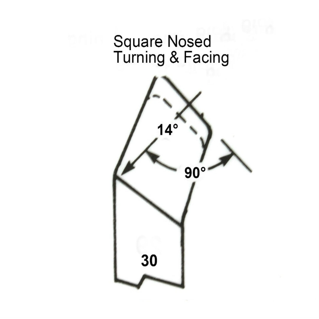 No.30 HSS Square Nosed Turning & Facing L/H Butt Welded Tools