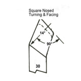 No.30 HSS Square Nosed Turning & Facing L/H Butt Welded Tools